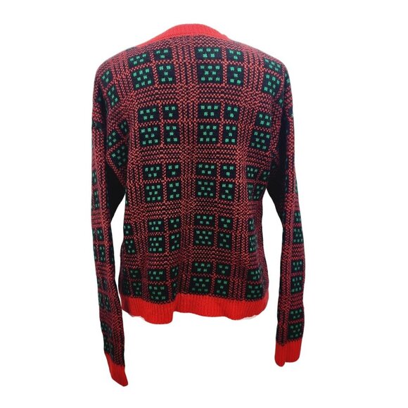 Women's Ugly Christmas Holiday Sweater Santa's Bestie Santa & Rudolph Size M - Picture 15 of 15